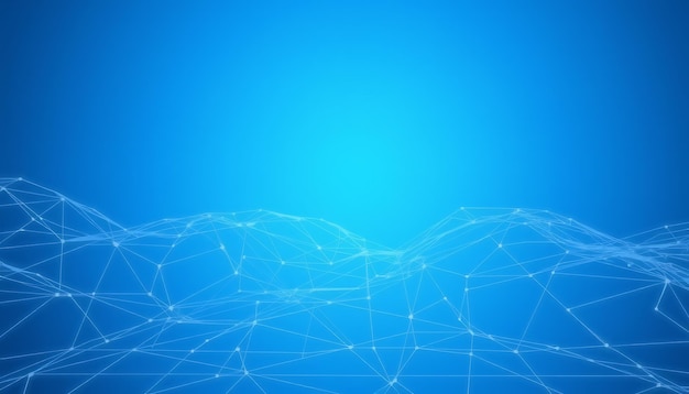 Abstract blue background with white connected lines