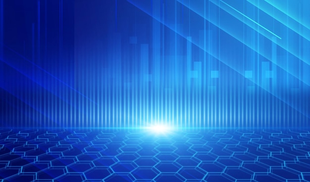 Abstract blue technology background with banner background
