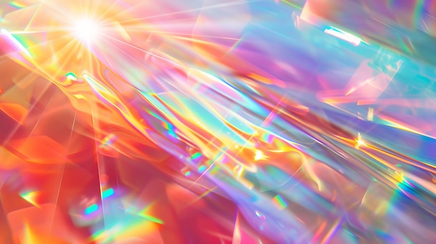 Abstract colorful light beams with a vibrant spectrum scifi background