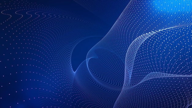 Abstract colorful particle wave background
