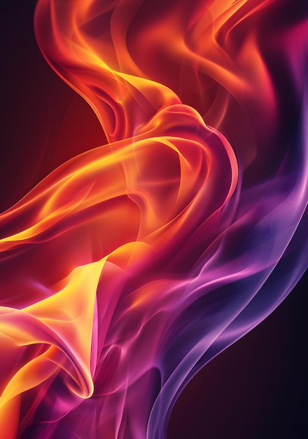 Abstract Colorful Swirling Smoke