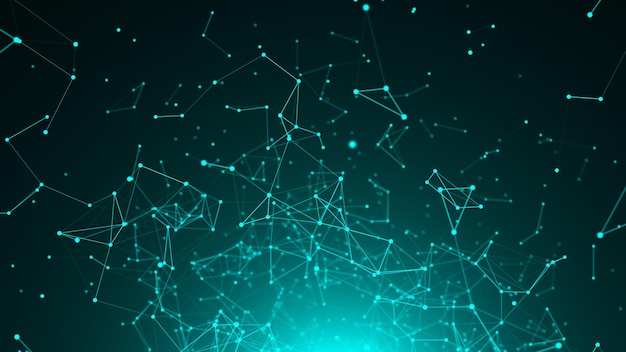 Abstract connection dots Technology background Network concept 3d rendered