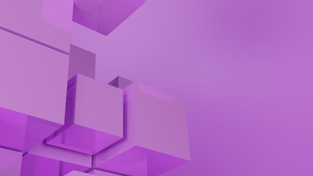 abstract cube 3d background rendered image geometric modern abstract image purple color