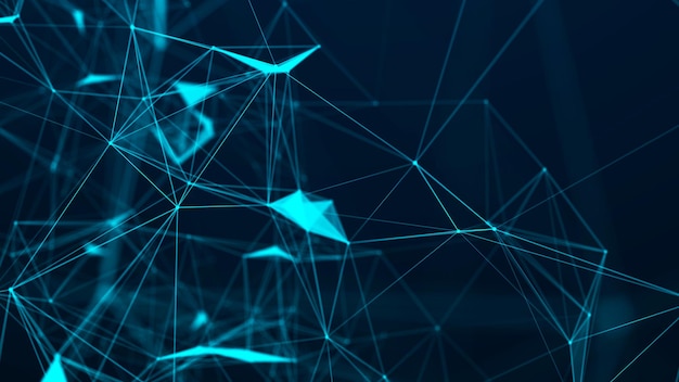 Abstract digital background Big data visualization Network connection structure Science background 3D rendering