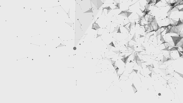 Abstract digital background Plexus effect Network connection structure Science background 3D rendering