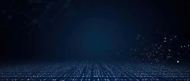 Abstract Digital Network Grid Futuristic Technology Background Image