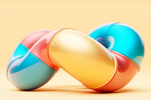 abstract dynamic colorful shape 3d illustration and rendering elegant line background