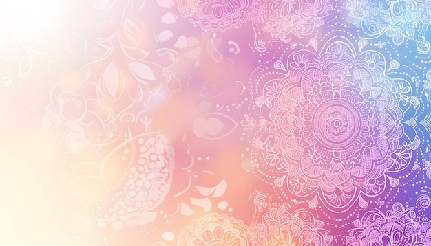 Abstract Floral Design with Gradient Background