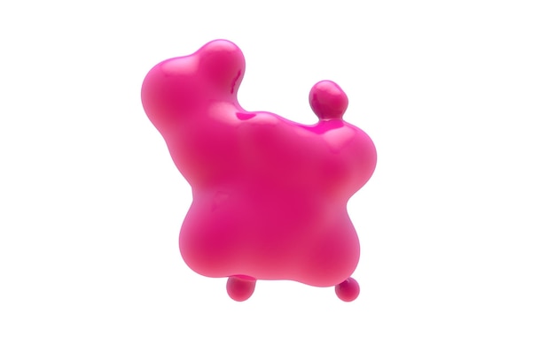Abstract fluid blob compositions background colorful liquid shape 3D Rendering