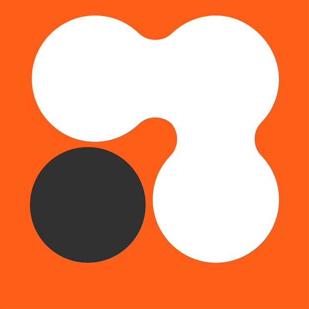 Abstract frame png orange sticker transparent background