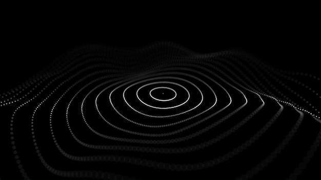 Abstract futuristic background Big data visualization Abstract background with a dynamic wave 3d rendering