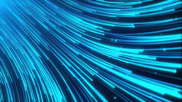 Abstract futuristic stream computer generated d render