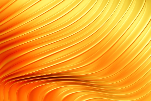 Abstract geometric lines design element Orange striped background 3d illustration