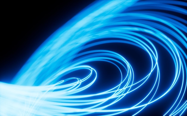 Abstract glowing particles trail magic glow energy motion particles Digital drawing