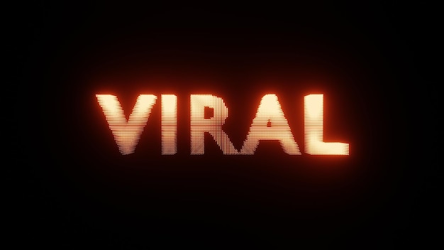 Abstract Glowing Text VIRAL Fiery Digital Typography