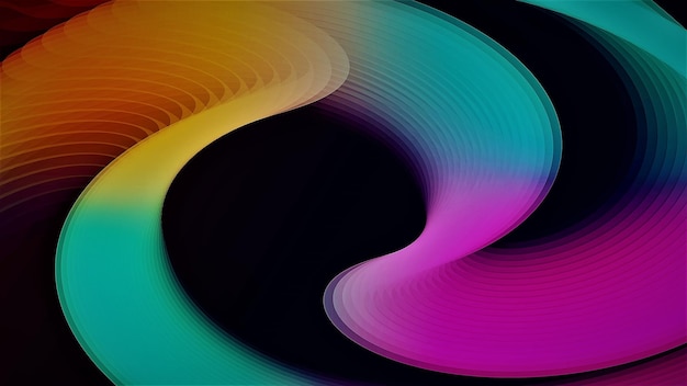 Abstract gradient colorful background with waves