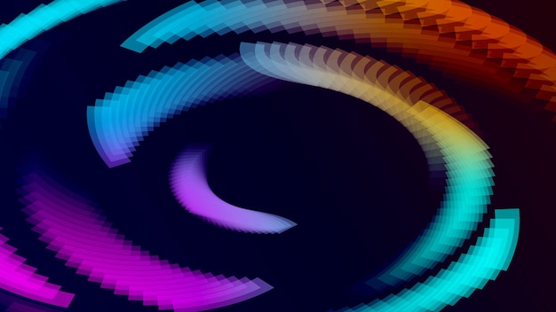 Abstract gradient colorful background with waves