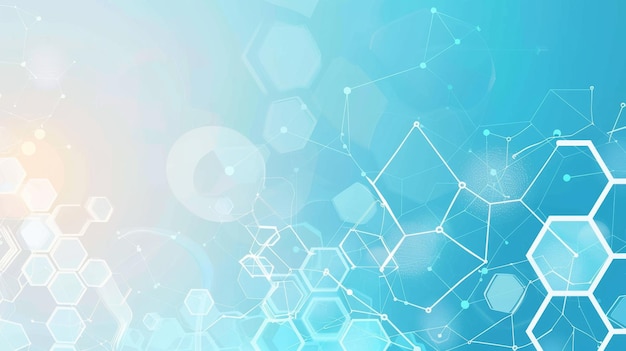 abstract hexagon molecule technology background