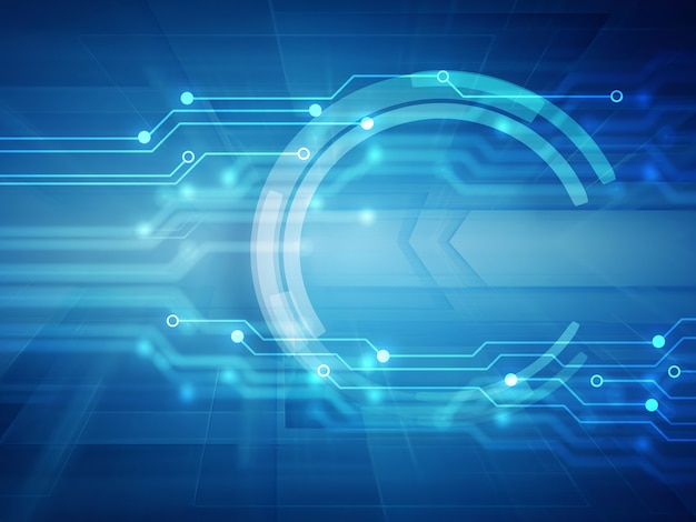 Abstract high tech background in blue tones