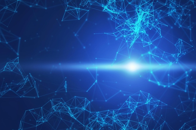 Abstract image of global network against blue background