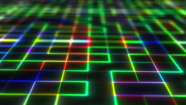 Abstract lines form squares computer generated d render