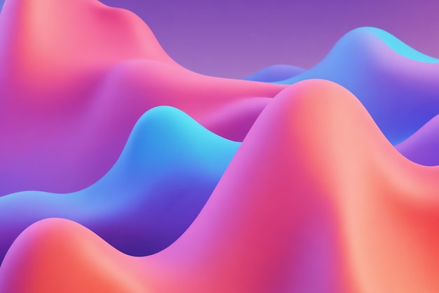 Abstract liquid sculpture in vibrant hues