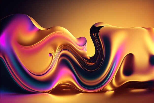 Abstract metallic liquid background