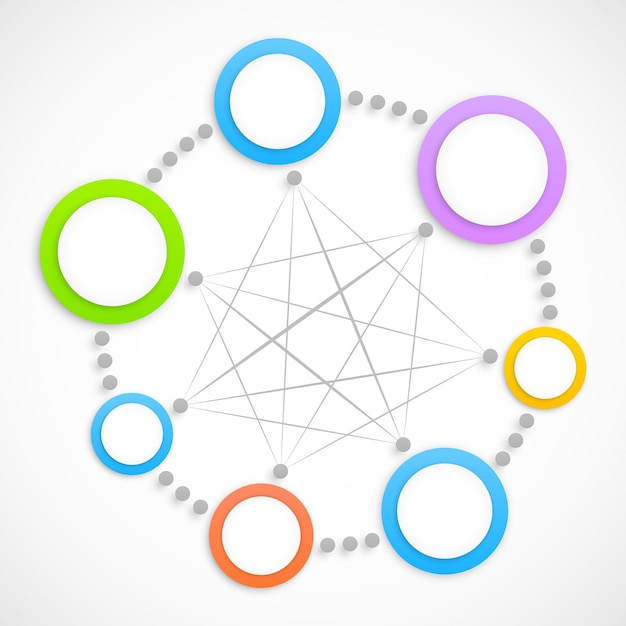 Abstract network with circles