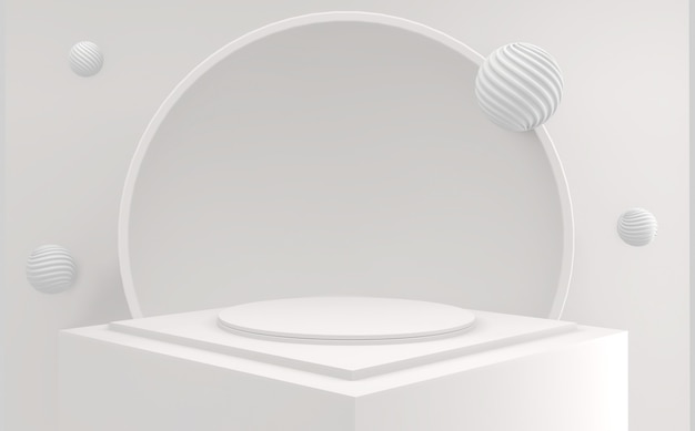 abstract podium minimal geometric white and gold style abstract