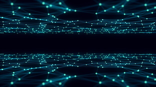 Abstract polygonal background with connecting dots and lines Connection technology background