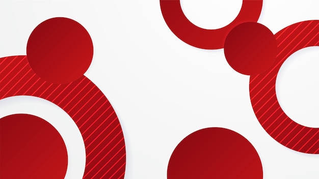 Abstract red and white geometric shapes background Vector abstract graphic design banner pattern presentation background web template