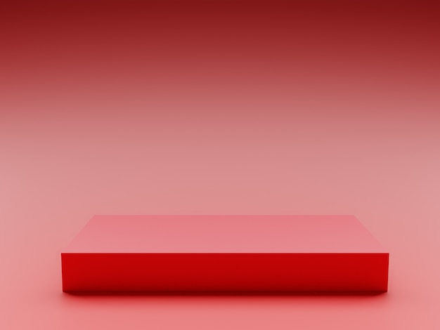 abstract red background with concept geometric figure and blank space
