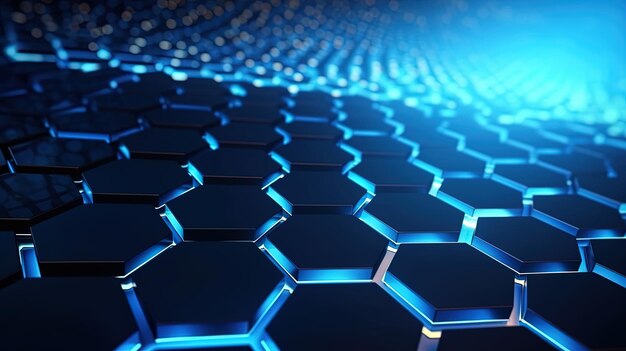 abstract technological hexagonal background digital technology network background illustration futuristic point wave