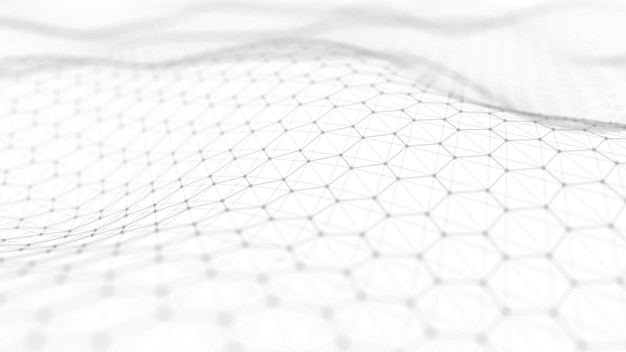 Abstract technology background Artificial intelligence Futuristic hexagon perspective background Big data visualization 3D rendering