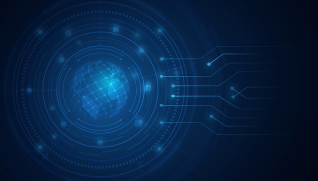 Abstract technology background Hi-tech communication concept digital innovation background