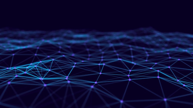 Abstract technology background Network connection structure Science background Big data digital background 3d rendering