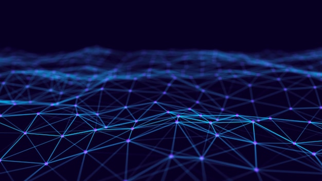 Abstract technology background Network connection structure Science background Big data digital background 3d rendering