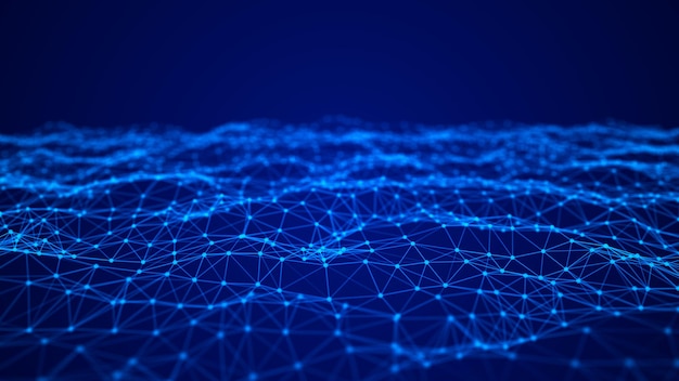 Abstract technology background Network connection structure Science background Big data digital background 3d rendering