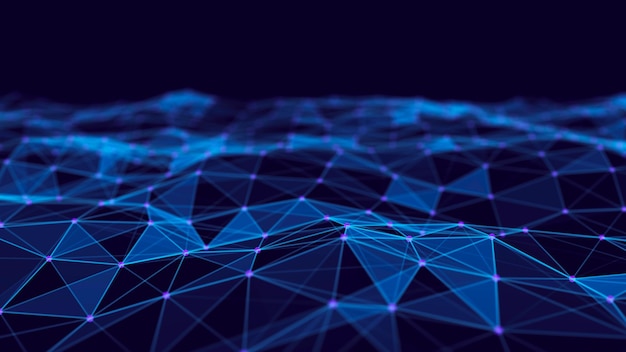 Abstract technology background Network connection structure Science background Big data digital background 3d rendering
