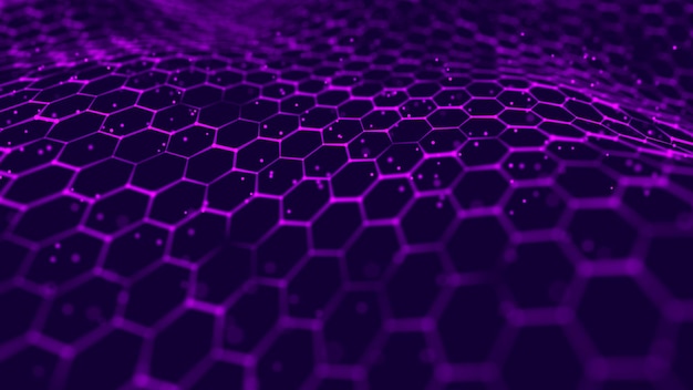 Abstract technology background with connecting dots and lines Network concept Data technology