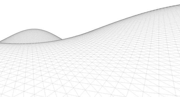 Abstract terrain wireframe landscape background.