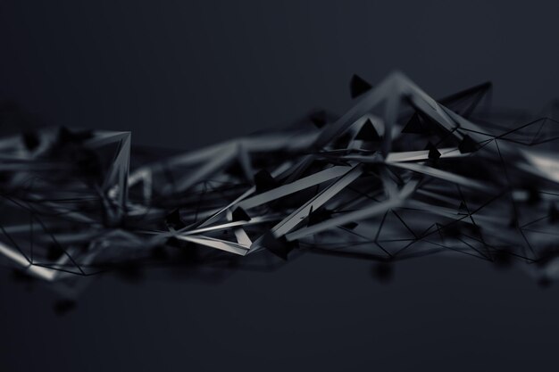 Abstrakti 3d-renderöidä polygonisesta muodosta