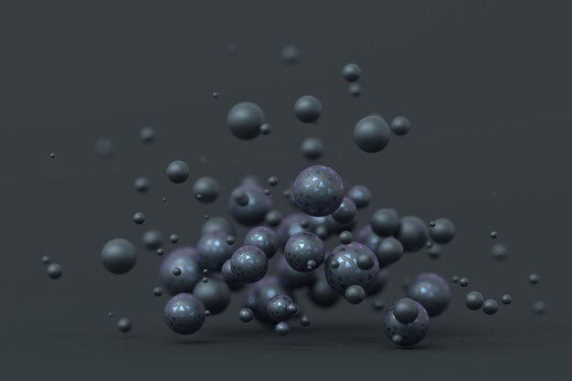 Abstrakti 3d-renderöinti palloista