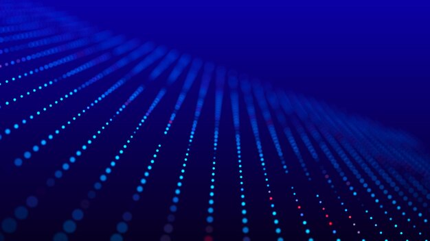Abstrakti digitaalinen tiedetausta, teknologian verkostot, big data -linkki, 3d-renderöidä