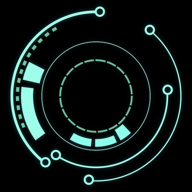 Abstrakti HUD-näyttö infografinen scifi-futuristinen tieto