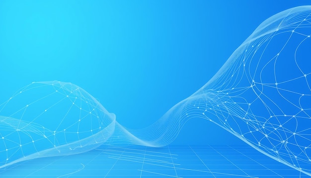 Abstrakti sininen tausta valkoisilla geometrisillä muodoilla