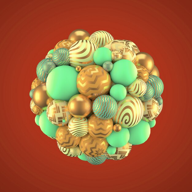 Abstrakti tausta elementeillä. 3d-kuvitus, 3d-renderöidä.