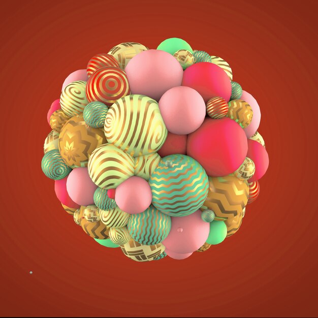 Abstrakti tausta elementeillä. 3d-kuvitus, 3d-renderöidä.