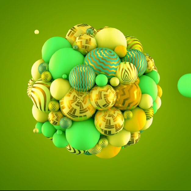 Abstrakti tausta elementeillä. 3d-kuvitus, 3d-renderöidä.