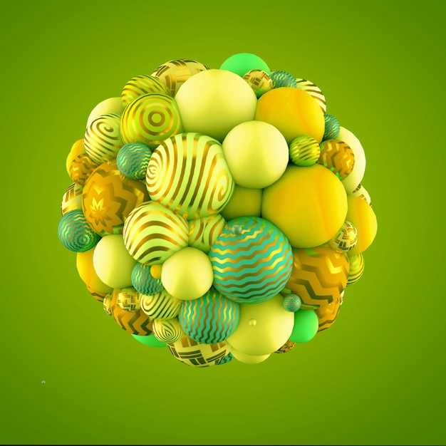 Abstrakti tausta elementeillä. 3d-kuvitus, 3d-renderöidä.